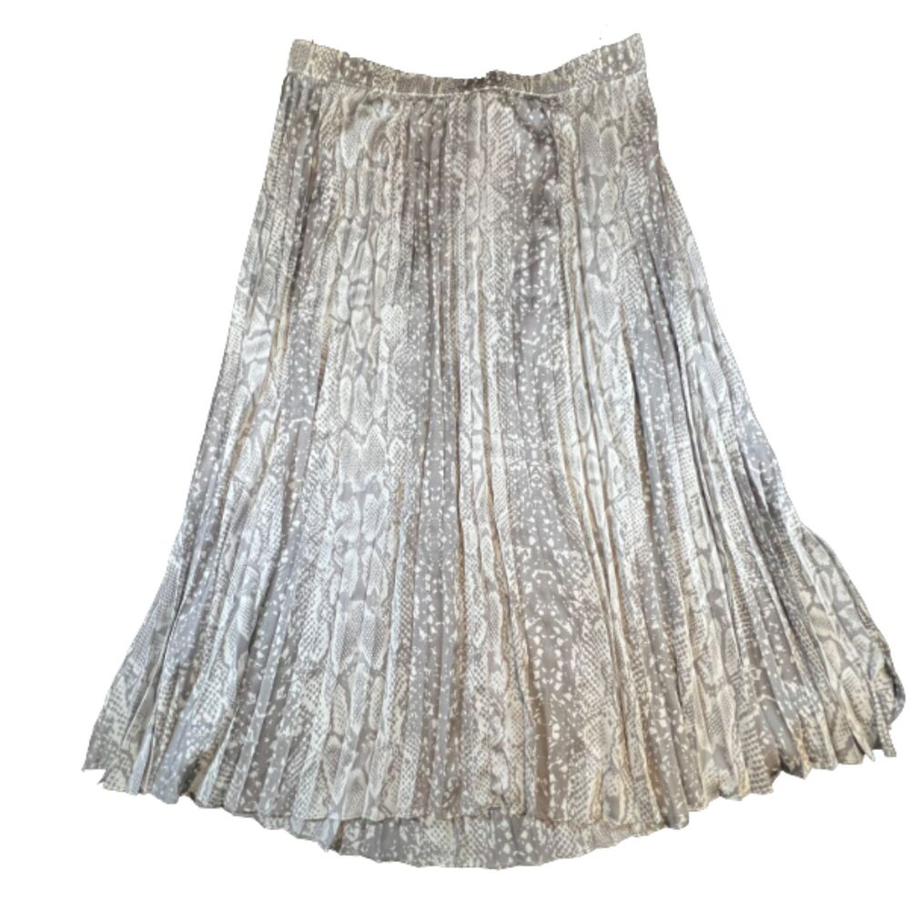 NWT Lane Bryant Gray Snakeskin Pleated Midi Skirt – Plus Size 18/20